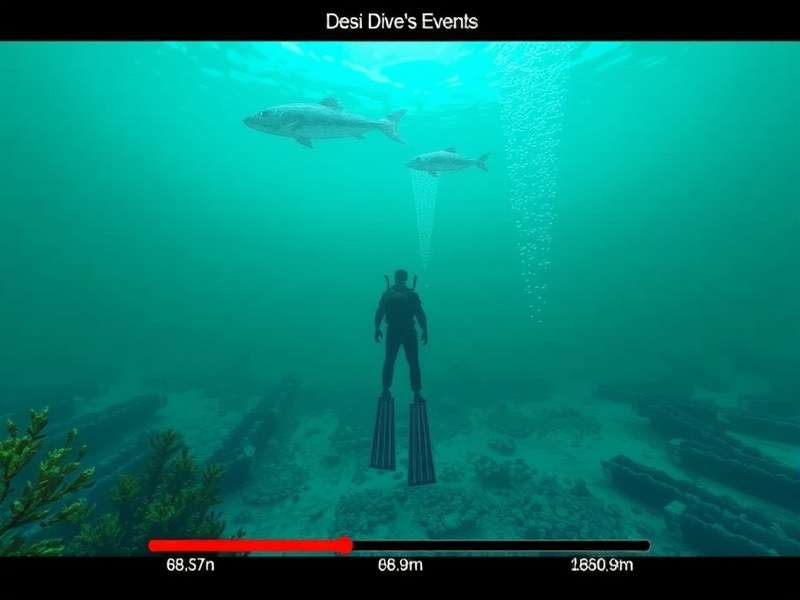 Desi Dive Champion gameplay screenshot showing underwater environment